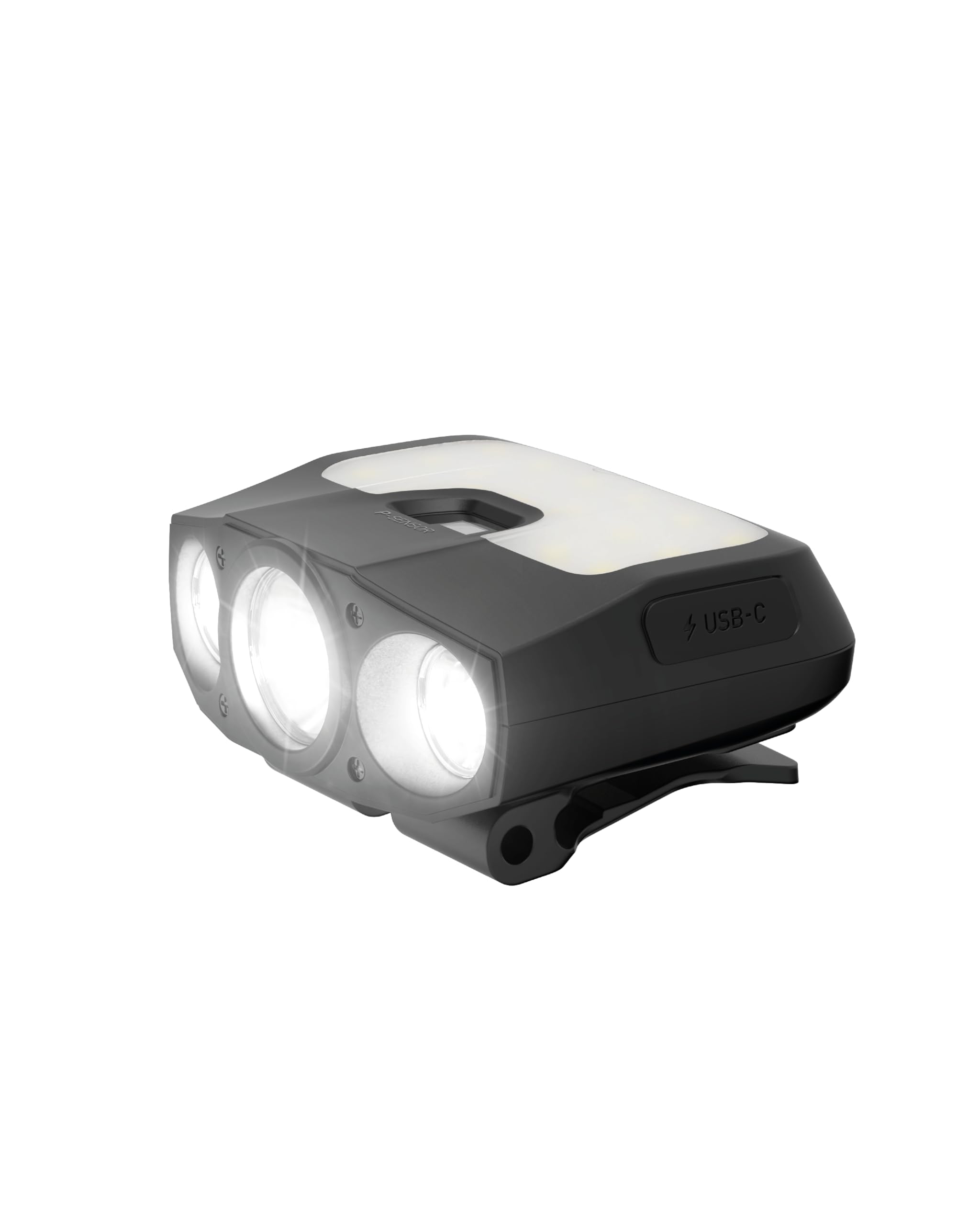 Claymore Capon 200H (Black) - LED Rechargeable Clip-On Cap Headlamp, Lightweight Hat Light for Camping, Running, Hiking, Emergency & Industrial Use,