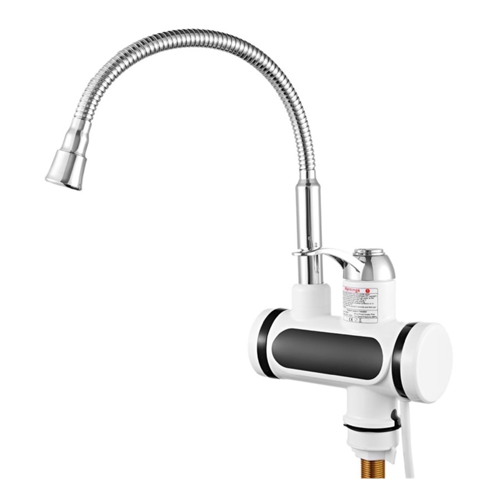 LNHHG Instant Electric Water Heater,Rapid Heating Basin Faucet Kitchen,Tankless Hot Water Tap With Temperature(A)