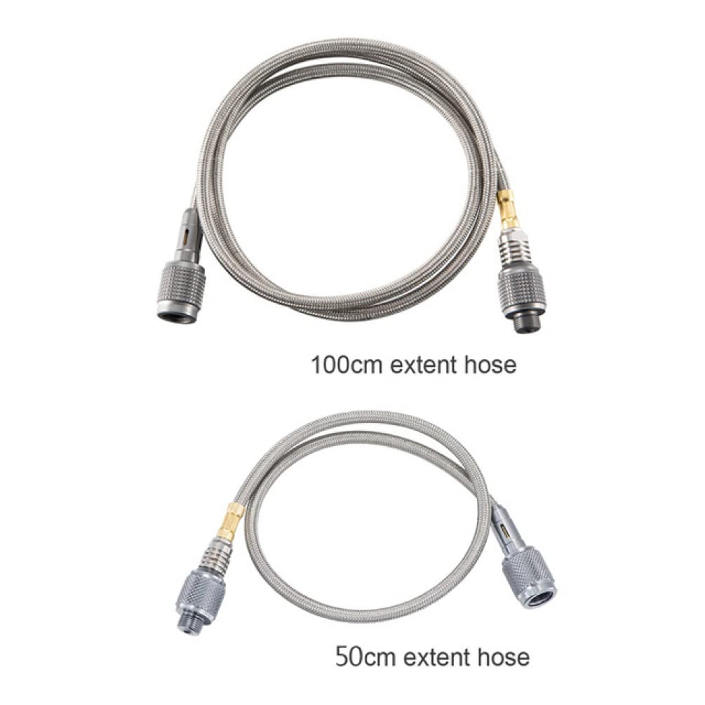 Manguera adaptadora de propano Kit de conexión de regulador y manguera, extensión de gas, conector de manguera, adaptadores de apagado automático for estufa de gas, for acampar al aire libre(0.5m and