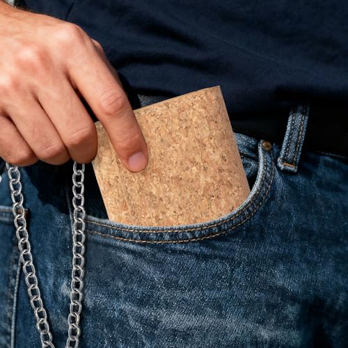 Image of boshiho Genuine Leather Bifold Chain Wallet for Men RFID Blocking | Heavy Duty Steel Anti-Theft Chain & 2 Zipper Coin Purse. Perfect for Bikers, Daily Commute, Gift for Dad /Husband