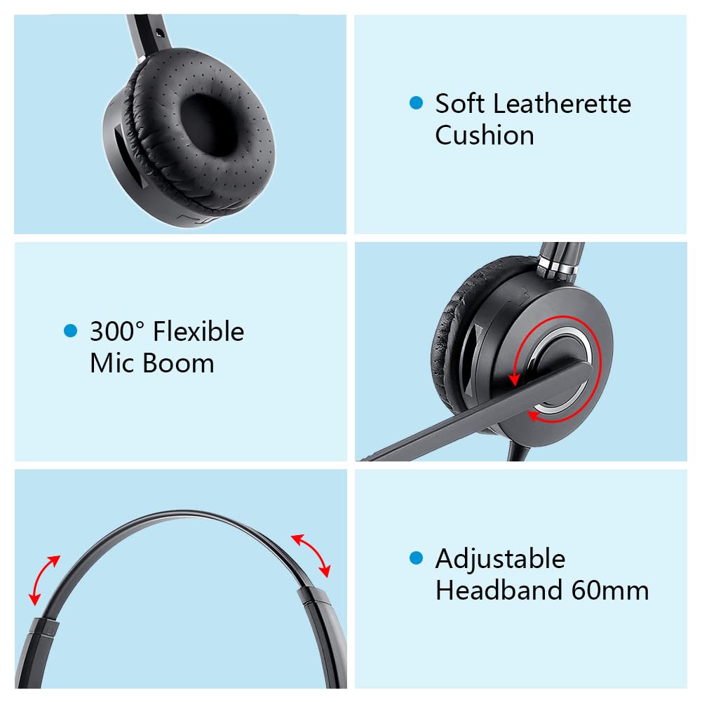 Amazon | VT 電話ヘッドセット マイク ノイズキャンセリング