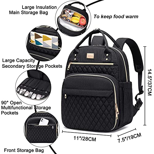 Artelaris Insulated Lunch Backpack For Women, Backpack Lunch Box, Backpack With Lunch Compartment, Lunch Cooler Compartment, Multipurpose Lunch Backpack, Daypack For Work Picnic Hiking School Beach #TOP2