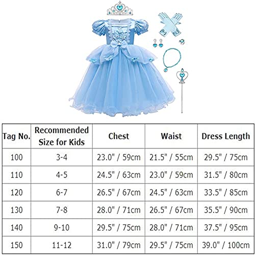 Dzyoleize Princesa Vestida de Princesa Vestido de Borboleta Tulle + Acessórios Festa de Aniversário