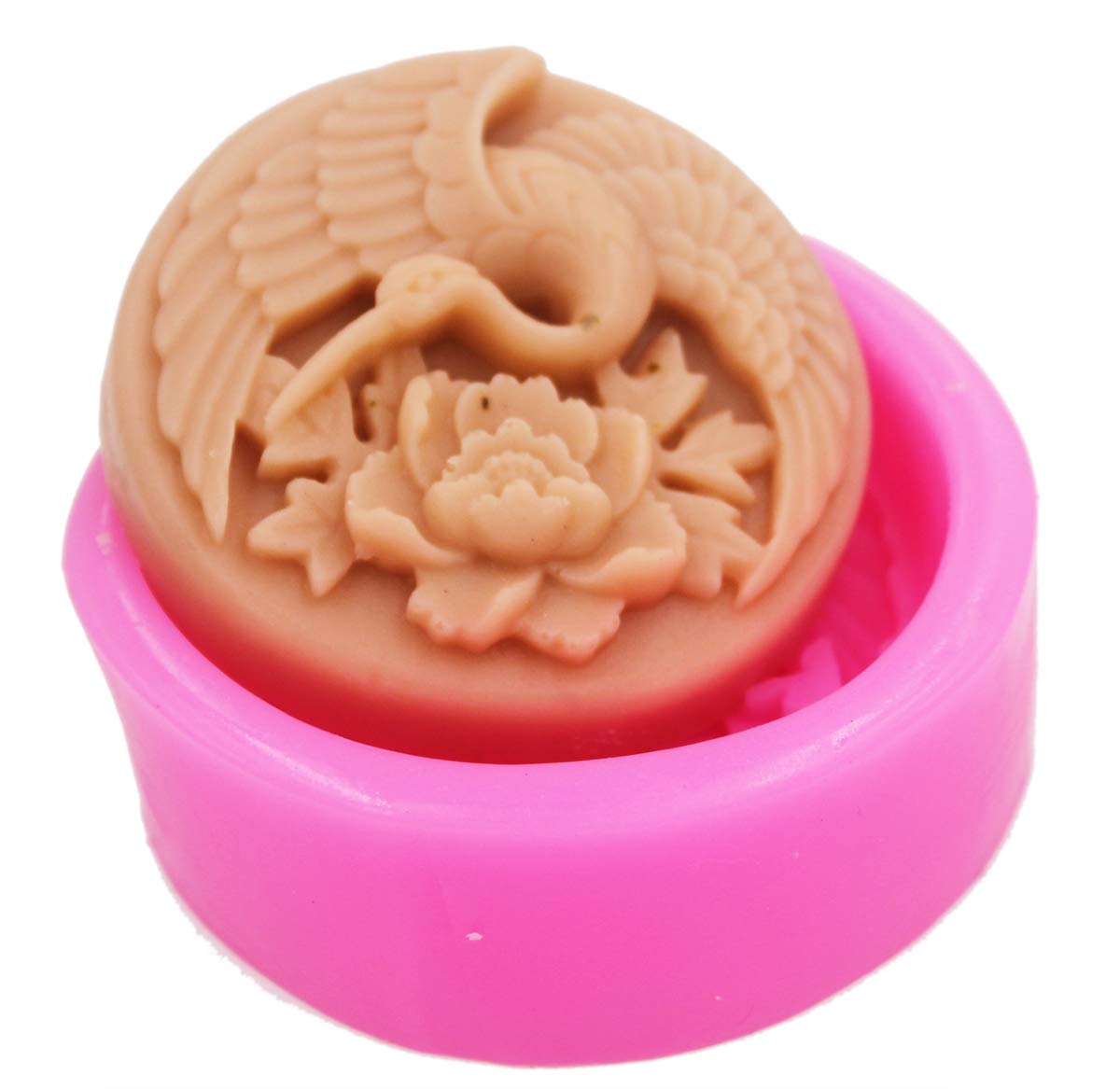 Crane & Peony Flower S0067 Craft Art Silicone Soap Mold Craft Molds DIY Handmade soap molds
