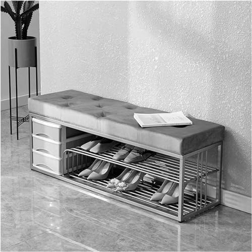 Tabouret à langer en fer et armoire de rangement pour entrée moderne