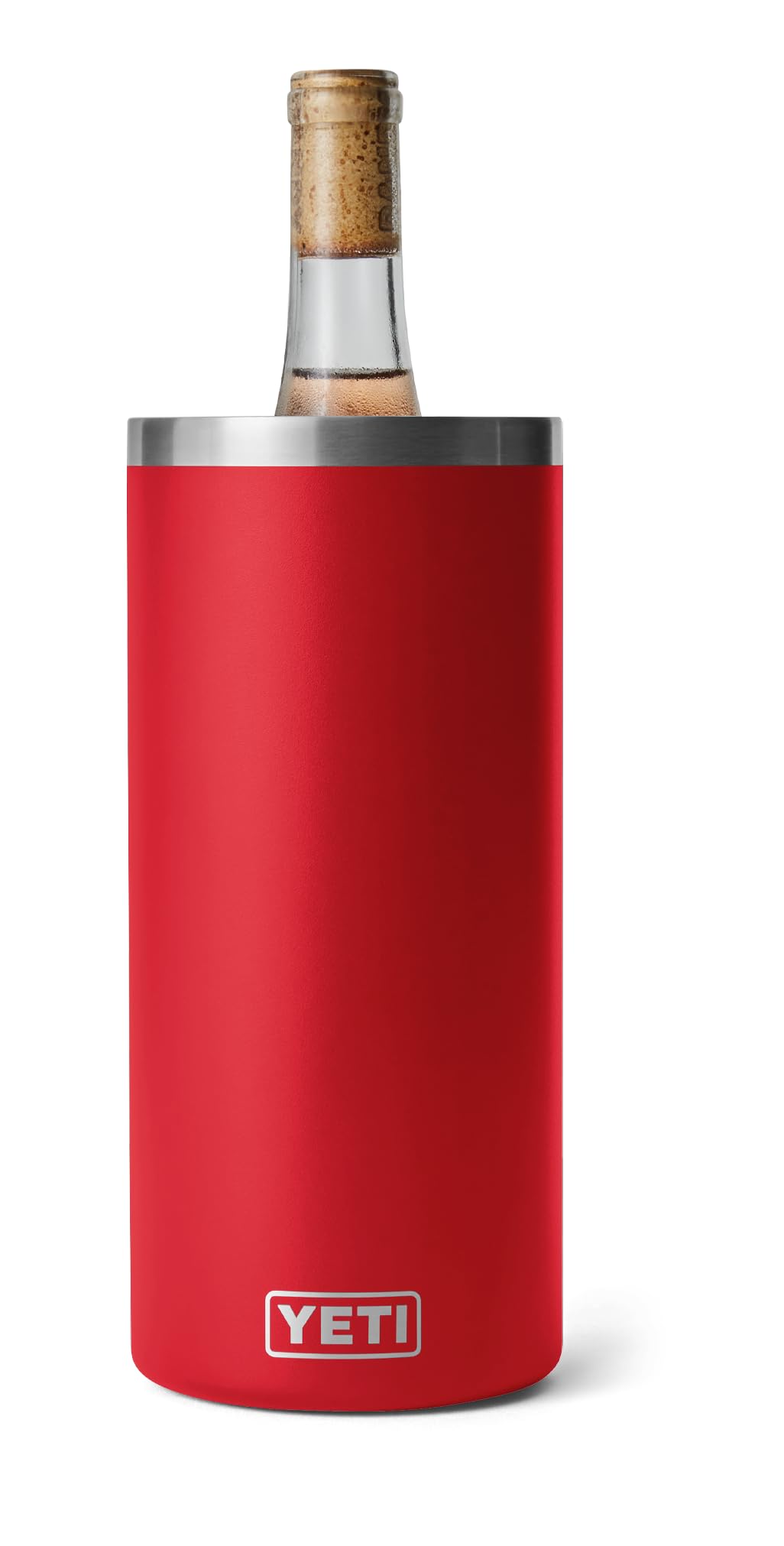 YETI Rafraîchisseur de vin et de champagne Rambler, acier inoxydable isolé, rouge de sauvetage