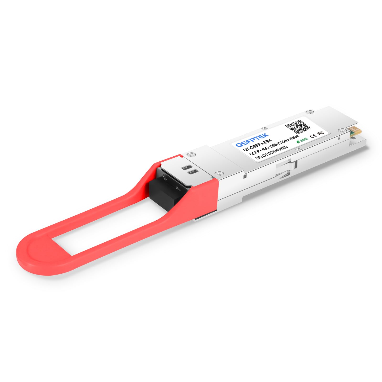QSFPTEK 40GBASE-ER4 QSFP+ Module, 1310nm 40km DOM LC SMF Optical Transceiver for Cisco QSFP-40G-ER4