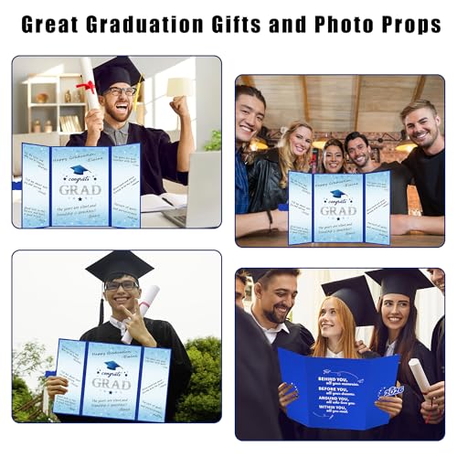 Image of Vlipoeasn Blue Silver 2026 Graduation Guest Book Alternative, Class of 2026 Grad Party Decorations, Signature Book for 2026 College High School, Unique Graduation Gifts for Friends