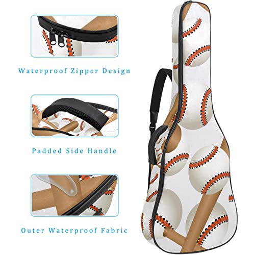 Housse de transport imperméable en tissu Oxford avec bandoulière réglable pour guitare Motif batte de baseball et balles - Les Beatles, Paul McCartney, John Lennon, RIngo Starr, George Harrison Housse de transport imperméable en tissu Oxford avec bandoulière réglable pour guitare Motif batte de baseball et balles – Image 5