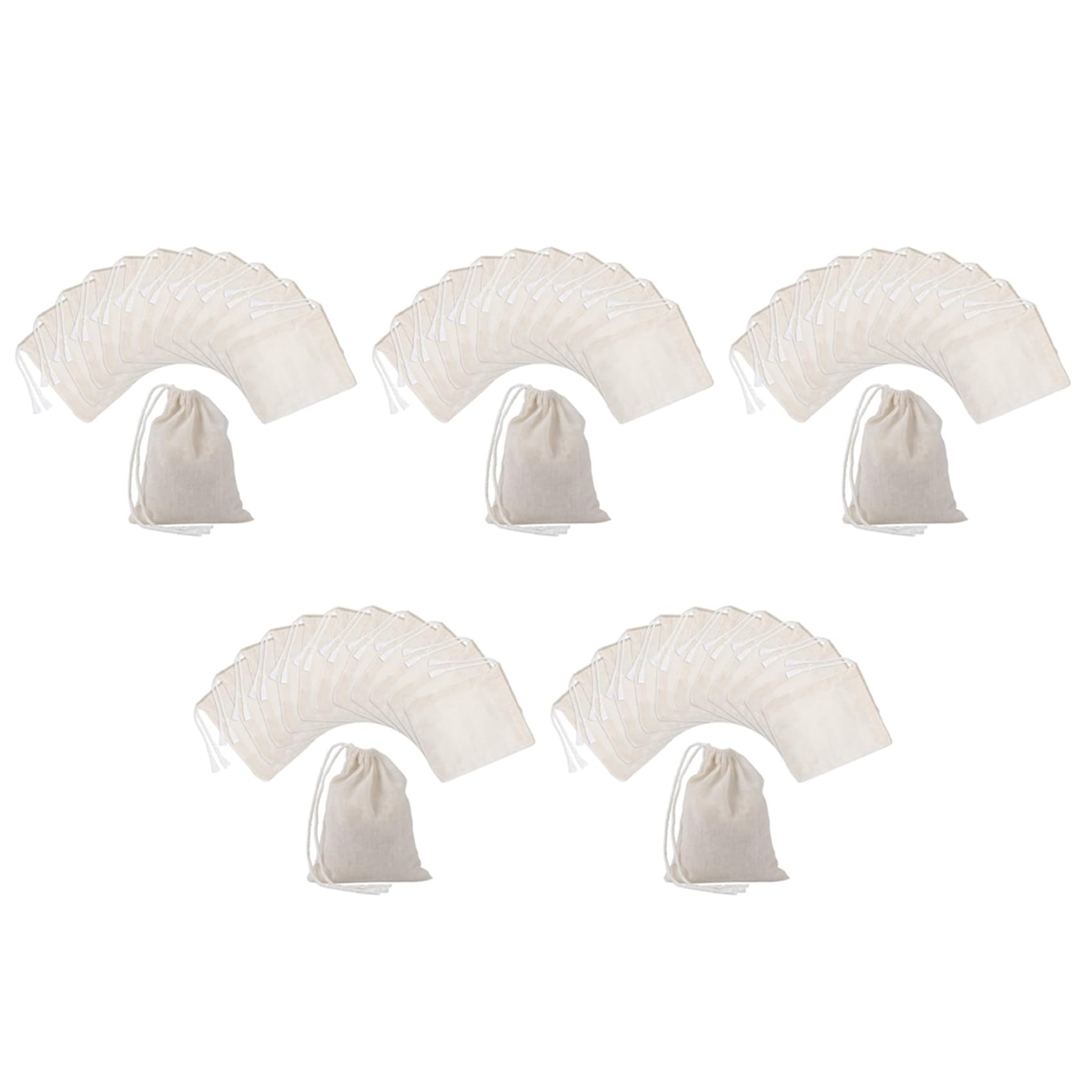 Sacs de mousseline en coton à cordon lavables pour filtre à thé vrac
