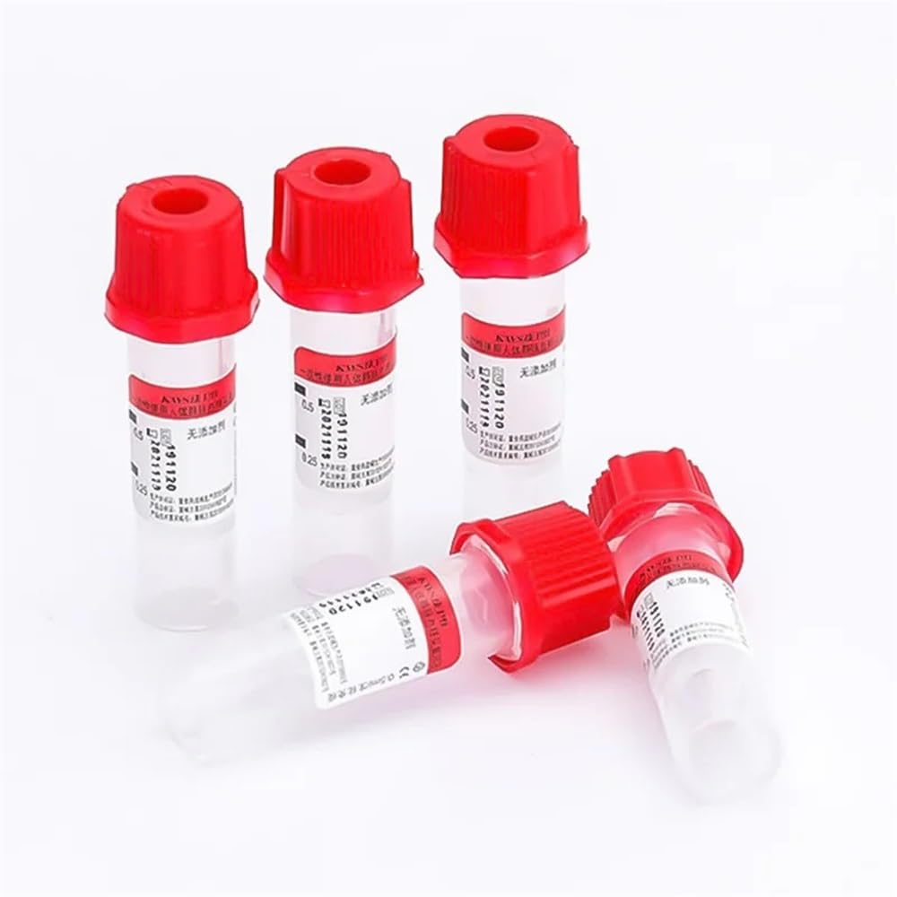 100 sztuk sterylna rura do zbierania 0,5 ml 1 ml EDTAK3 do laboratoryjnego pobierania próbek (0,5 ml heparynlitu)