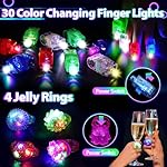130PCS Glow in the Dark Party Supplies for Kids Adults, Light Up Party Favors with LED Glasses, Headbands, Finger Lights, Glow Sticks, Temporary Tattoos, Neon Face Body Paint for Halloween, Birthdays - Image 4