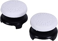 Vista 1 de ASHATA 2Pcs Thumbstick Extender for, 3D Texture Thumb Grip Stick Joystick Thumbstick for PlayStation 5 Controller (White)