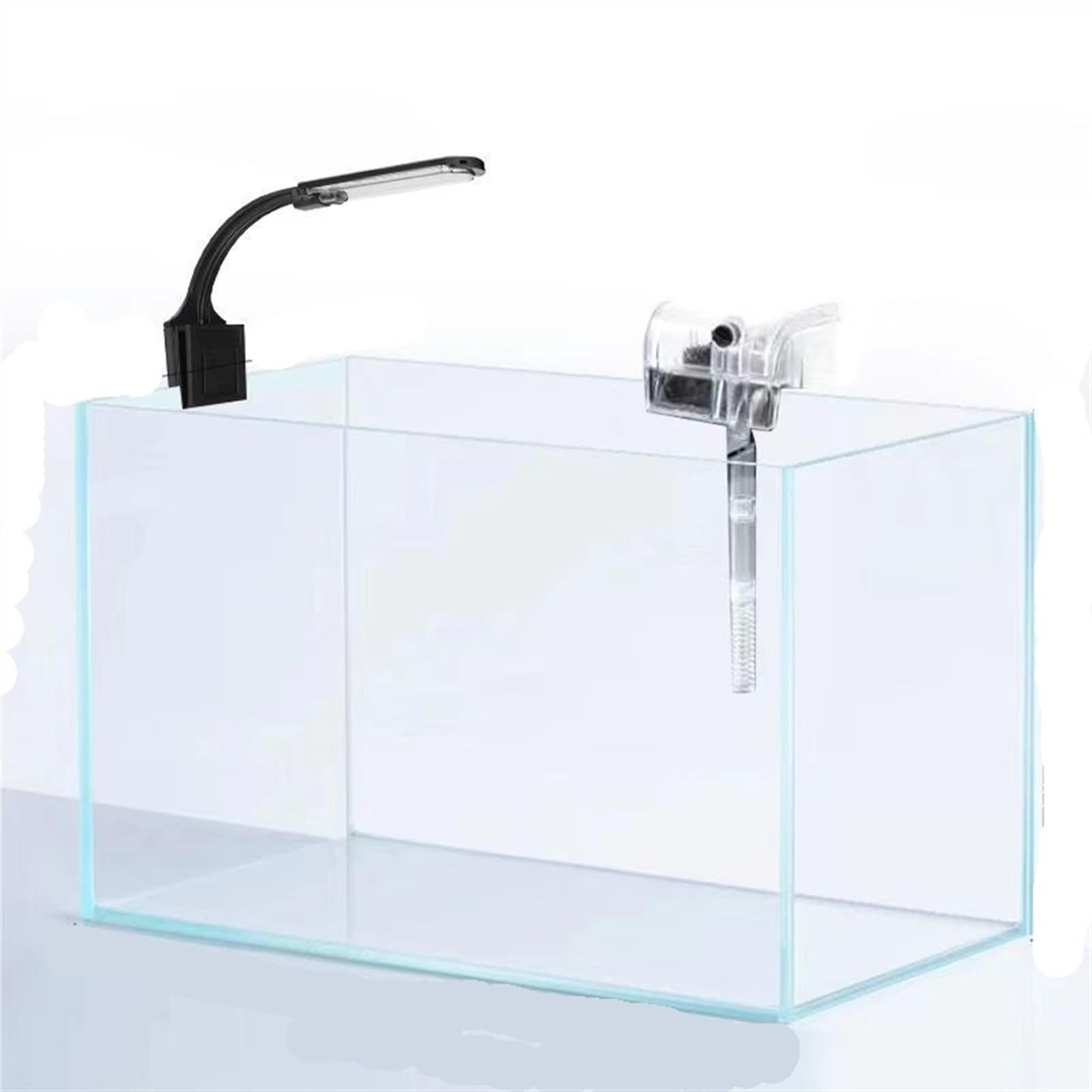 Acuario Acuario de Vidrio con Forma de Tortuga Rectangular, Estilo península, de Primera Calidad, Ultra Transparente, sin Bordes Peces Acuario