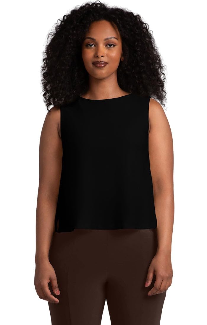 Sympli Flared Shell Top Sleeveless Style 21227