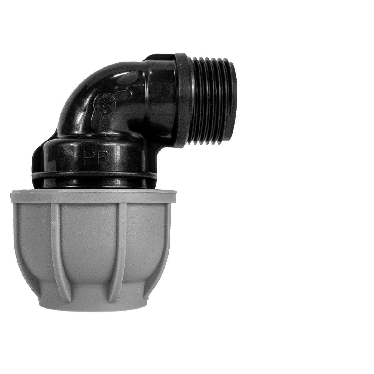 MDPE Compression Fitting PN10 - Elbow 25mm x 1" BSPM - Durable Pipe Connector for Water Supply and Irrigation Systems