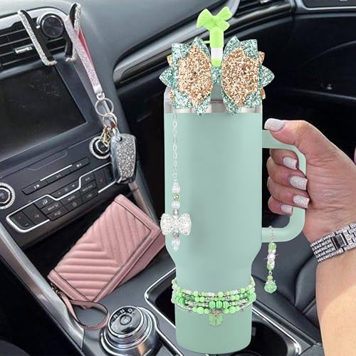 Hpebl 9PCS Accessories for Stanley Cup 30 40oz Tumbler Accessories,Green - image 5