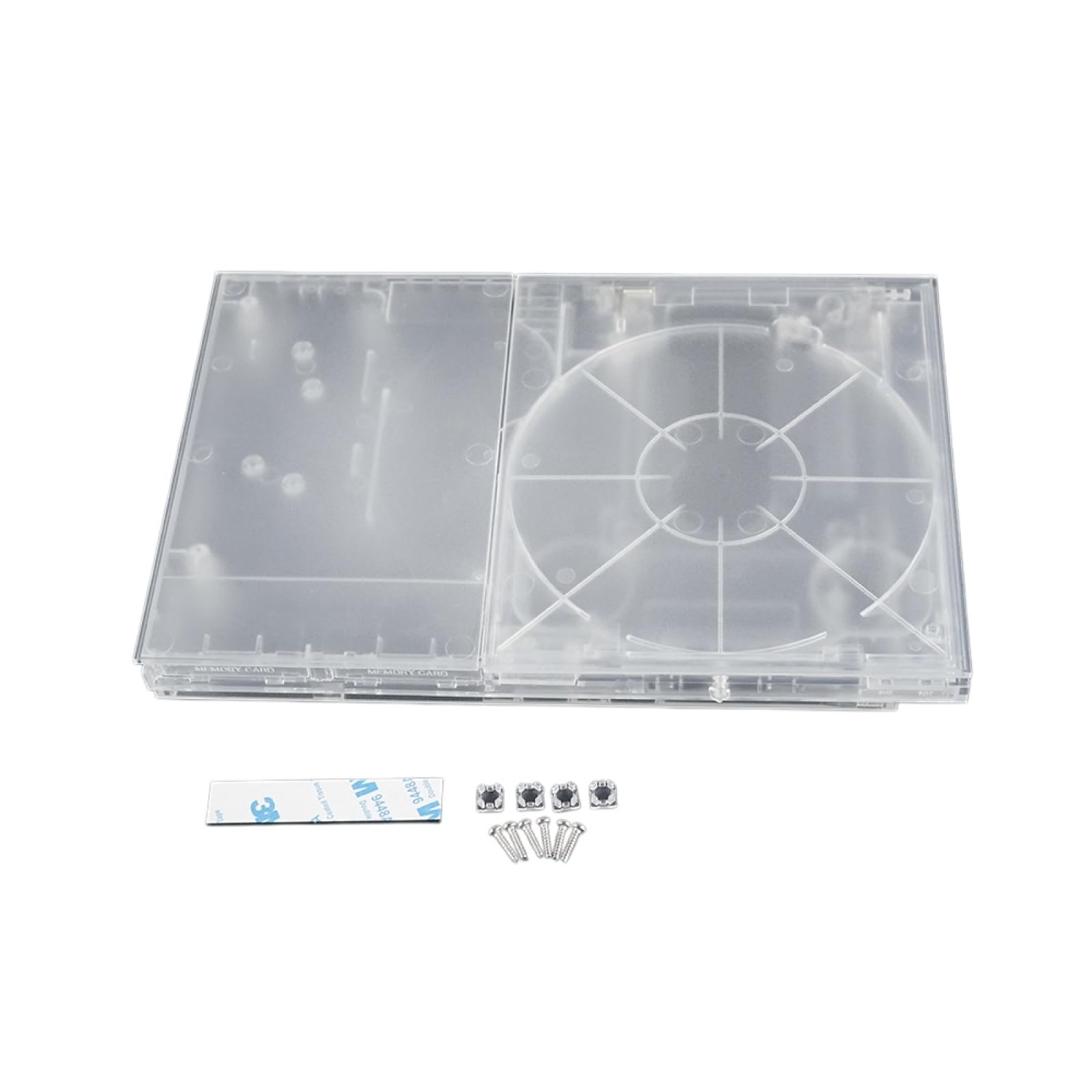 Carcasa de repuesto para consolas PS2 serie 9XXXX/7XXXX, funda protectora transparente para PlayStation2 Slim 9XXXX 7XXXX, accesorio de consola de videojuegos retro (7XXXX negro transparente)