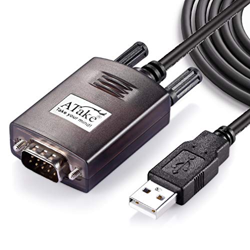 USB to RS232 Adapter USB2.0 Male DB9Pin Port Converter Provides a Connection RS232 Device for Win10 Win8 Mac OS X 10.6 Linux 6ft