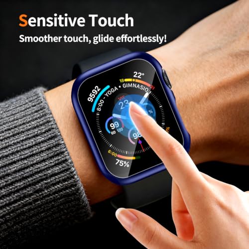 Image of 2 Pack Case for Apple Watch Screen Protector SE 3(2025) SE 2 /SE /Series 4 5 6 40mm with Tempered Glass | Slim Guard Bumper | Full Coverage Hard PC Protective Cover | Compatible iWatch 40mm