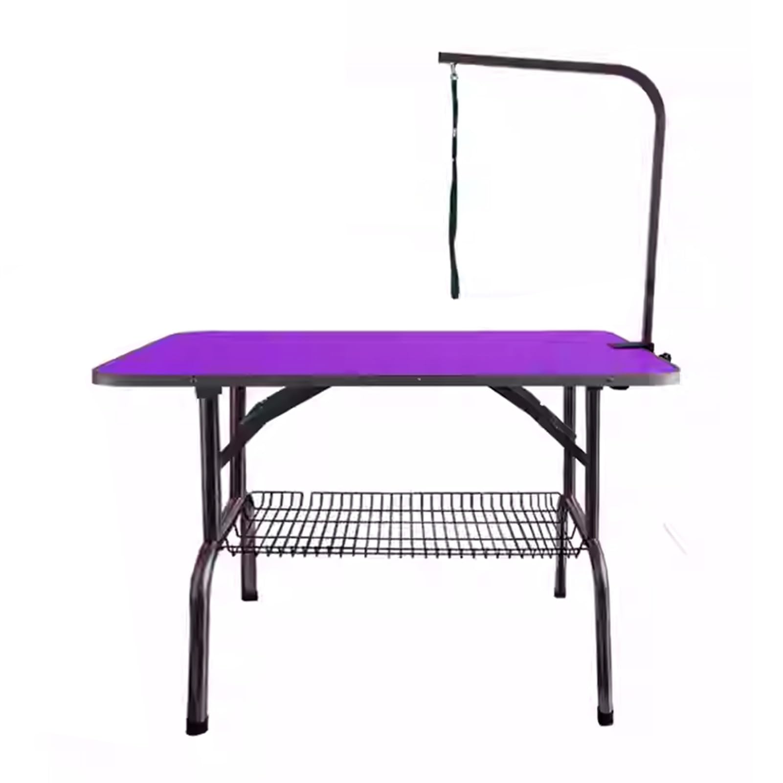 Mesa de Peluquería para Mascotas, Mesa de Aseo Plegable con Estante de Almacenamiento, Mesa de Aseo para Perros con Encimera Antideslizante, Mesa de Aseo para Gatos(Blue)