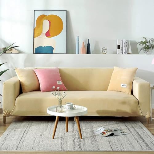 Housse canapé extensible velours 4 places vert foncé xl - 3