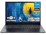 Lenovo IdeaPad 1i 15.6" FHD Touchscreen Laptop, Intel Core i5-1335U, 16GB DDR4 RAM, 512GB SSD, Wi-Fi 6, Windows 11 Home, Lightweight Student and Home Laptop, Abyss Blue