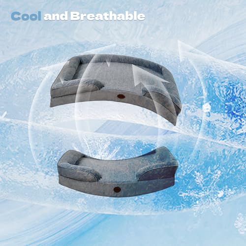 Waterproof Orthopedic Pet Bed for Small Dogs and Cats, Grey