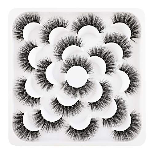 Winifred False Eyelashes Fluffy 3D Fake Eyelashes Strip Handmade Natural False Lashes Pack 10 Pairs