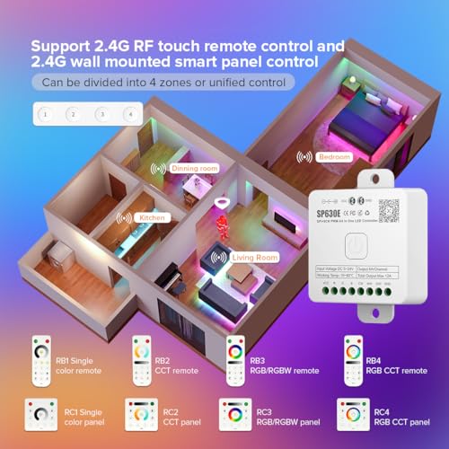 Controlador Bluetooth SP630E para tiras LED 12 en 1 miniatura 5