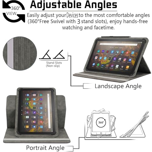 Étui pour tablette 11 pouces avec béquille rotative 360 et support multi-angle