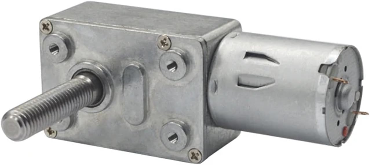 6v 12V 24V High low rpm dc worm Gear Motor 8mm*33mm Output Screw Shaft with Screw Flange(10RPM,24V)