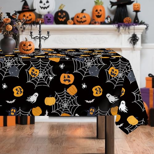 Arquiel Nappe Halloween rectangulaire 60 x 84 po, motif citrouille
