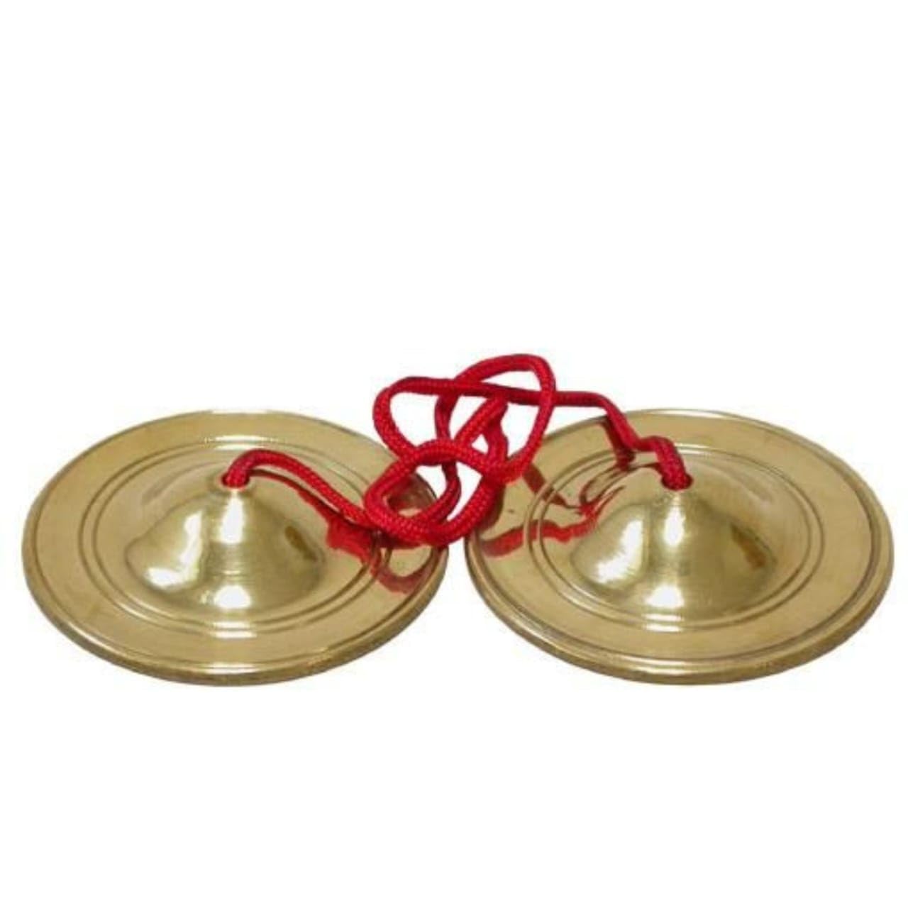 jaisakshi Handmade Percussion Hand Cymbals Brass Manjira Pair - Indian Musical Instrument (Dia 2.5 Inches)