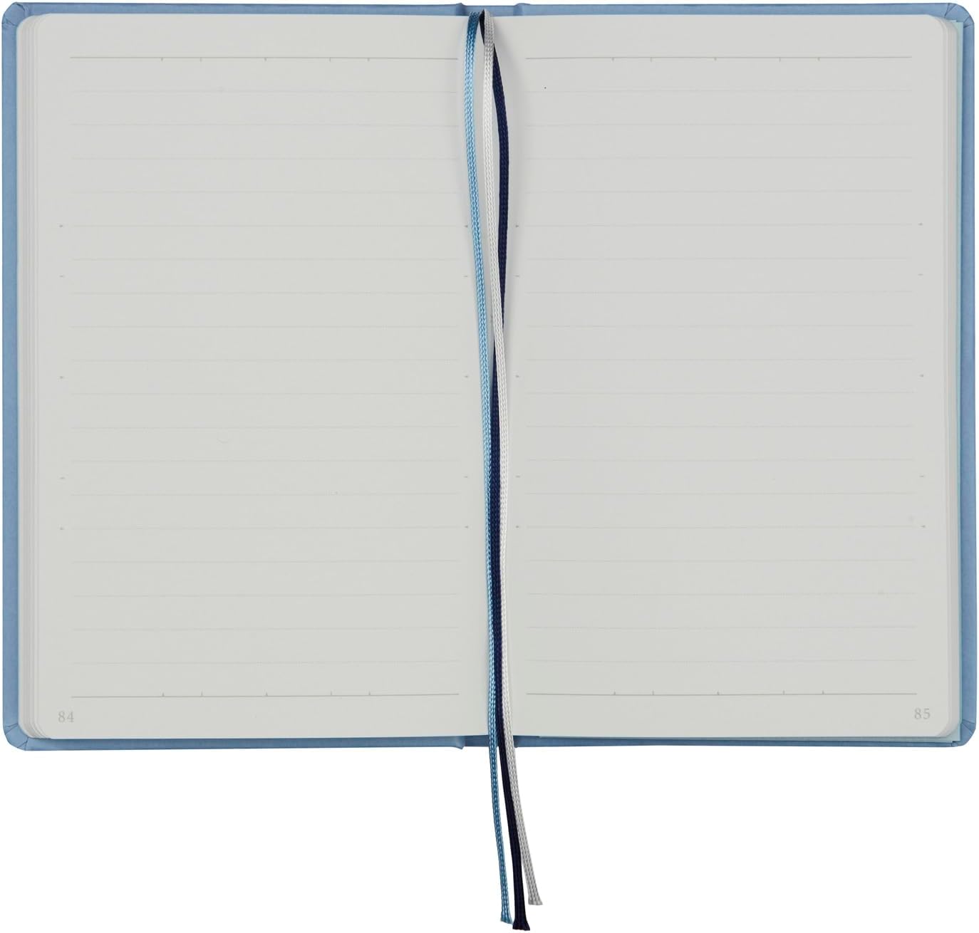 Maruman Mnemosyne Lined Journal- A6, 5.71" x 3.74", 80 Sheets / 160 Pages, 6.5mm Narrow Ruled Notebook, Book-bound With Premium Light Blue Hardcover, Includes Bookmark & Elastic Closure, Made in Japan
