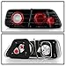 ACANII - For Black 1996-2000 Honda Civic 2Dr Coupe Tail Lights Brake Lamps Left+Right Taillamps Driver Passenger Side
