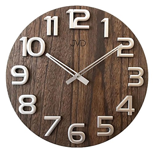CLOCKVILLA HETTICH-UHREN Horloge Murale Design en Bois de Noyer 40 cm Cover