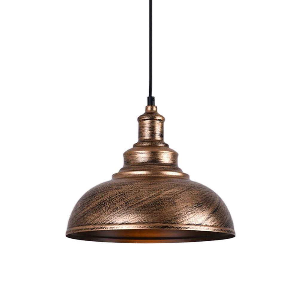 Abat-jour en métal de style rétro pour suspension de cuisine et plafonnier vintage bronze