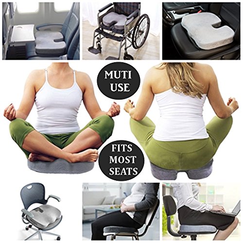New Extra Thick Coccyx Orthopedic Memory Foam Seat Cushion