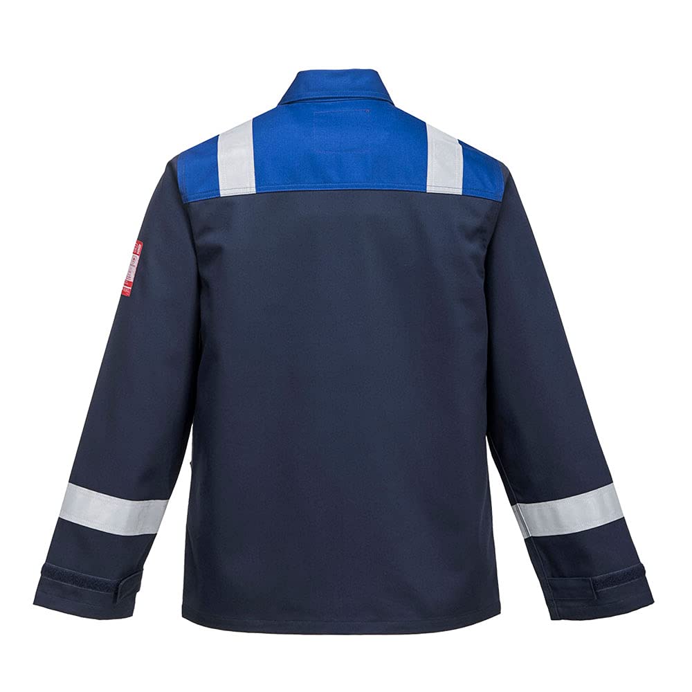 Portwest Chaqueta Bizflame Plus, Tamaño: M, Color: Marino/Azulina, FR55NRRM
