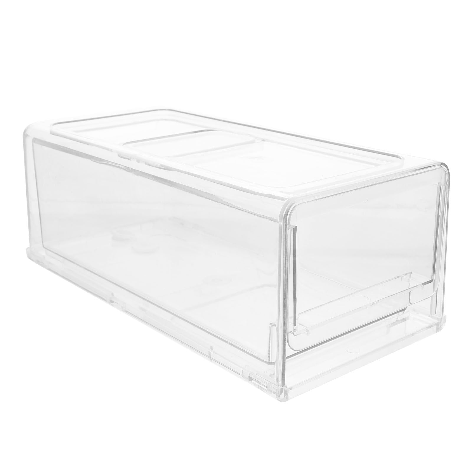 Caja de Almacenamiento de Refrigerador Apilable Contenedor de Alimentos Extraíble para Frigorífico Organizador de Cajón de Premium para Verduras Frutas y Comidas
