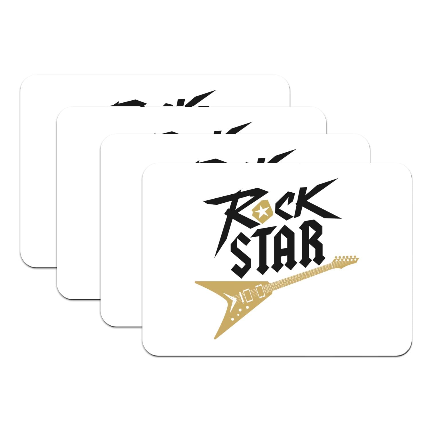 Set de table dessous en caoutchouc cadeau idéal pour musicien rock