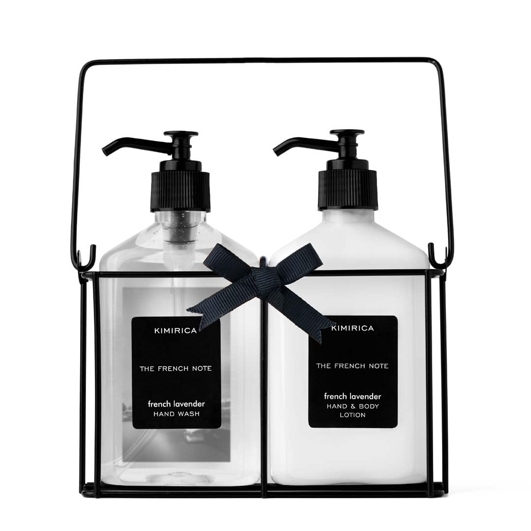 Kimirica Gift Set For Boyfriend,Girlfriend,Husband & Wife French Note Hand Wash Hand Lotion Duo set with Metal Caddy| Lavender luxury Gift Set for Women & Men | (270mlx2)-image-47