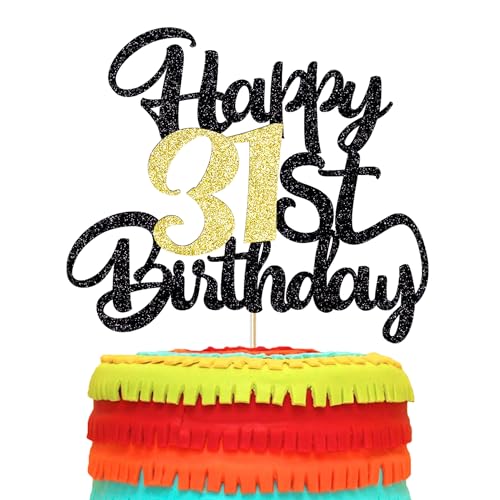 Image of 31st Happy birthday cake topper party decoration gift plugin | Cheers to 31 Years,31 & Fabulous /Hello 31st Legend since Awesome since1995 Straight Outta Party Decoration Gift Plugin