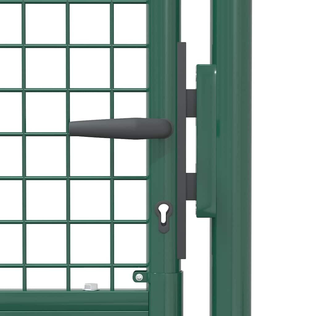vidaXL Cancello per Recinzione in Acciaio 100x200 cm Verde