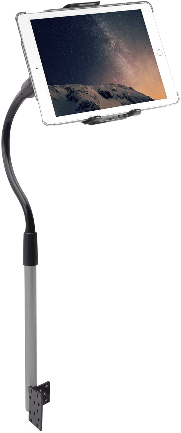 Macally Car/Truck Seat Rail Phone and Tablet Car Mount - Adjustable Phone and Tablet Holder for Car Floor - Works with All iPad, iPhone, Tablets, Cell Phones 7”-11” - Easy Bolt On Ipad Car Mount