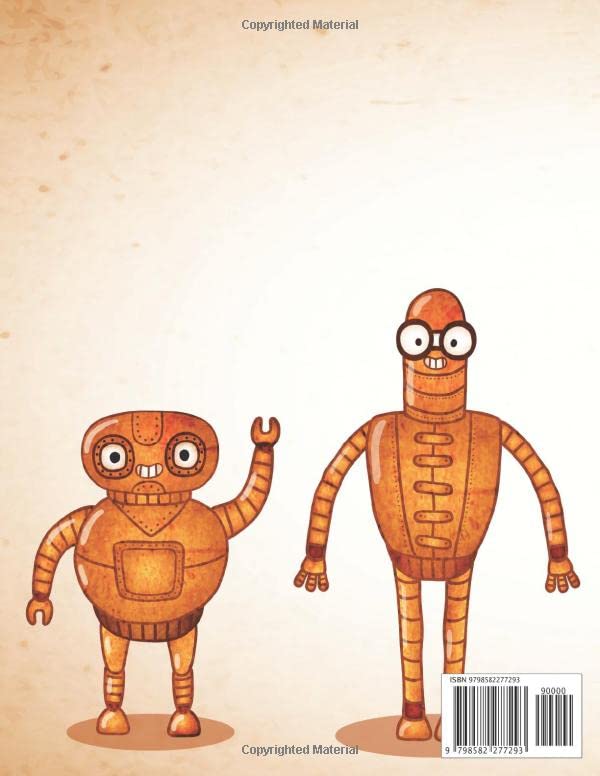 Robot Activity Book For Kids: Designs Of Cool Robots To Color For Toddlers, Awesome Coloring Activity Pages For Boys image 3