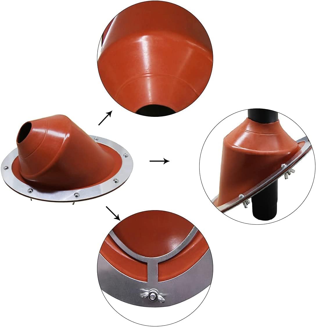 WINTENT Stove Jack Kit for Canvas Tent Camping Tipi Yurt Tent,Flue Flashing Kit for Frontier and Outbacker Stove