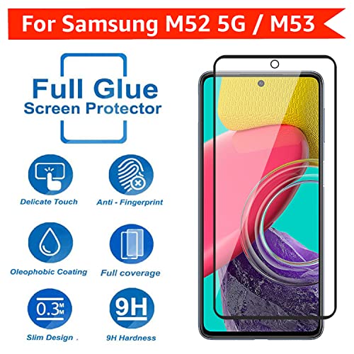 Image of POPIO Military-Grade Gorilla Tempered Glass For Samsung Galaxy M52 5G / M53 / M54 / F54 | 9H Hardness, Edge-to-Edge, Bubble-Free