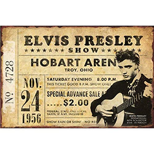 YOMIA Vintage Metal Signs for Music Posters Rock Band Posters, Tin Signs Pub Cafe Bar Wall Vintage Posters 8x12 Inches